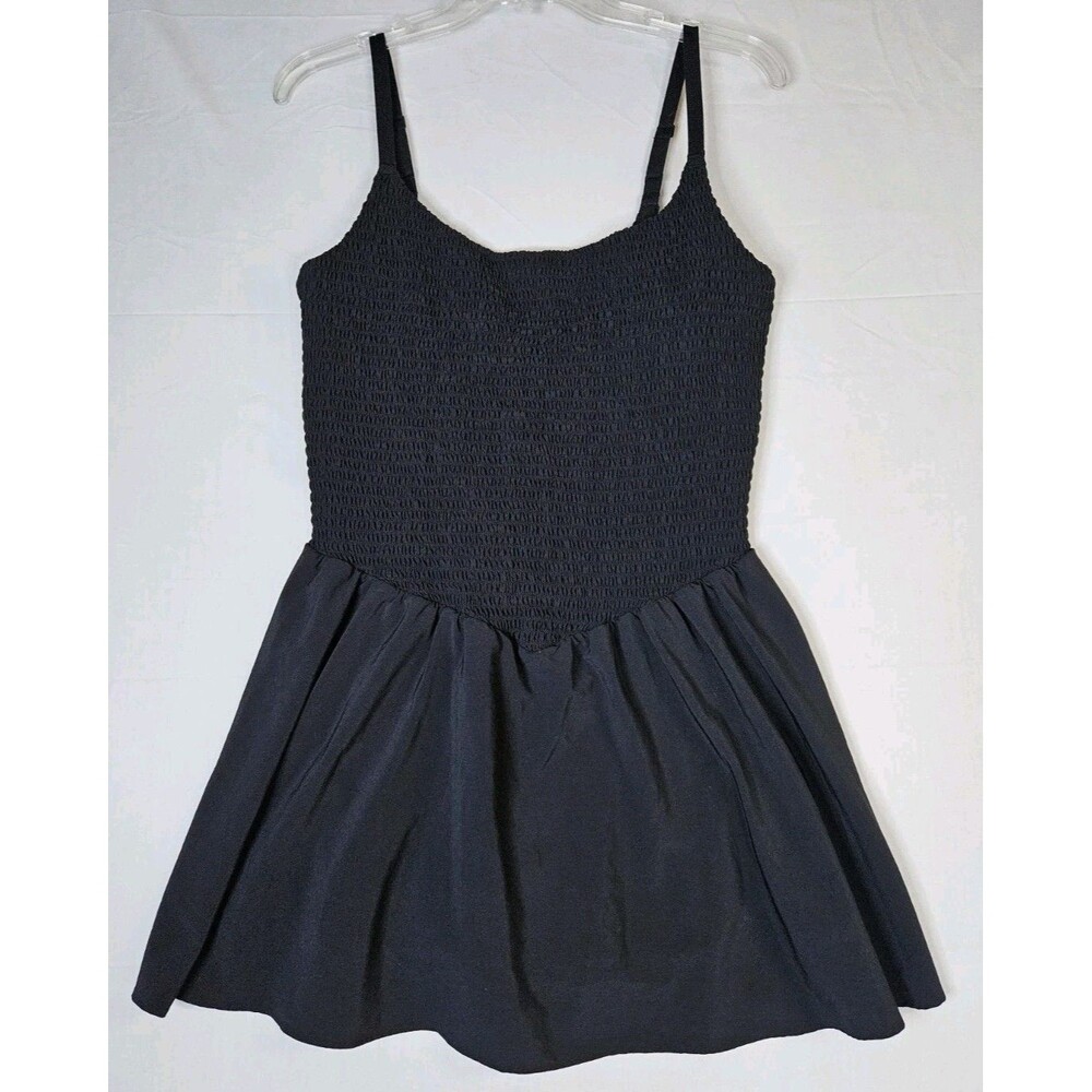 Offline By Aerie Dress Women's Large Black Real Me Smocked Athletic Flowy Shorts